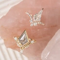 1.92 Carat Kite Moissanite Engagement Ring, Willa Setting, 14K Rose Gold -Point No Point Studio Store 20231222 SFS0076 ba840b04 c6c0 43f2 874a 0d26939c208d