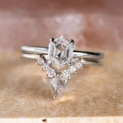 Salt And Pepper Kite Diamond Wedding Band, Cassiopeia Setting, 14K White Gold -Point No Point Studio Store 20240105 SFS0084 25bafffb 30fc 4877 93f6 3301224cfd8d