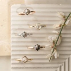 1.14 Carat Salt And Pepper Hexagon Diamond Engagement Ring, Eliza Setting, 14k White Gold 9 1.14 Carat Salt And Pepper Hexagon Diamond Engagement Ring, Eliza Setting, 14k White Gold -Point No Point Studio Store 20240111 SFS0086 6404bfa4 e6e0 46b2 8af0 603a8a944e30