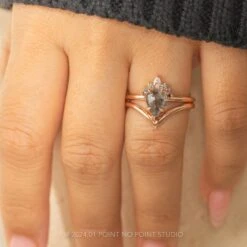 Vivian Wedding Band, 14k Rose Gold 12 Vivian Wedding Band, 14k Rose Gold -Point No Point Studio Store 20240111 SFS0098