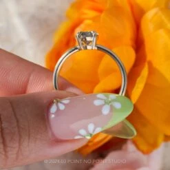 1.51 Carat Fancy Grey Oval Diamond Engagement Ring, Basket Jane Setting, 14K Yellow Gold 9 1.51 Carat Fancy Grey Oval Diamond Engagement Ring, Basket Jane Setting, 14K Yellow Gold -Point No Point Studio Store 20240314 SFS0115