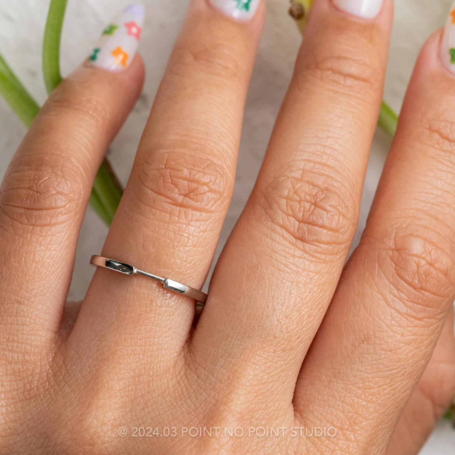 Harper Cuff Wedding Band, Platinum 3 Harper Cuff Wedding Band, Platinum - Image 3