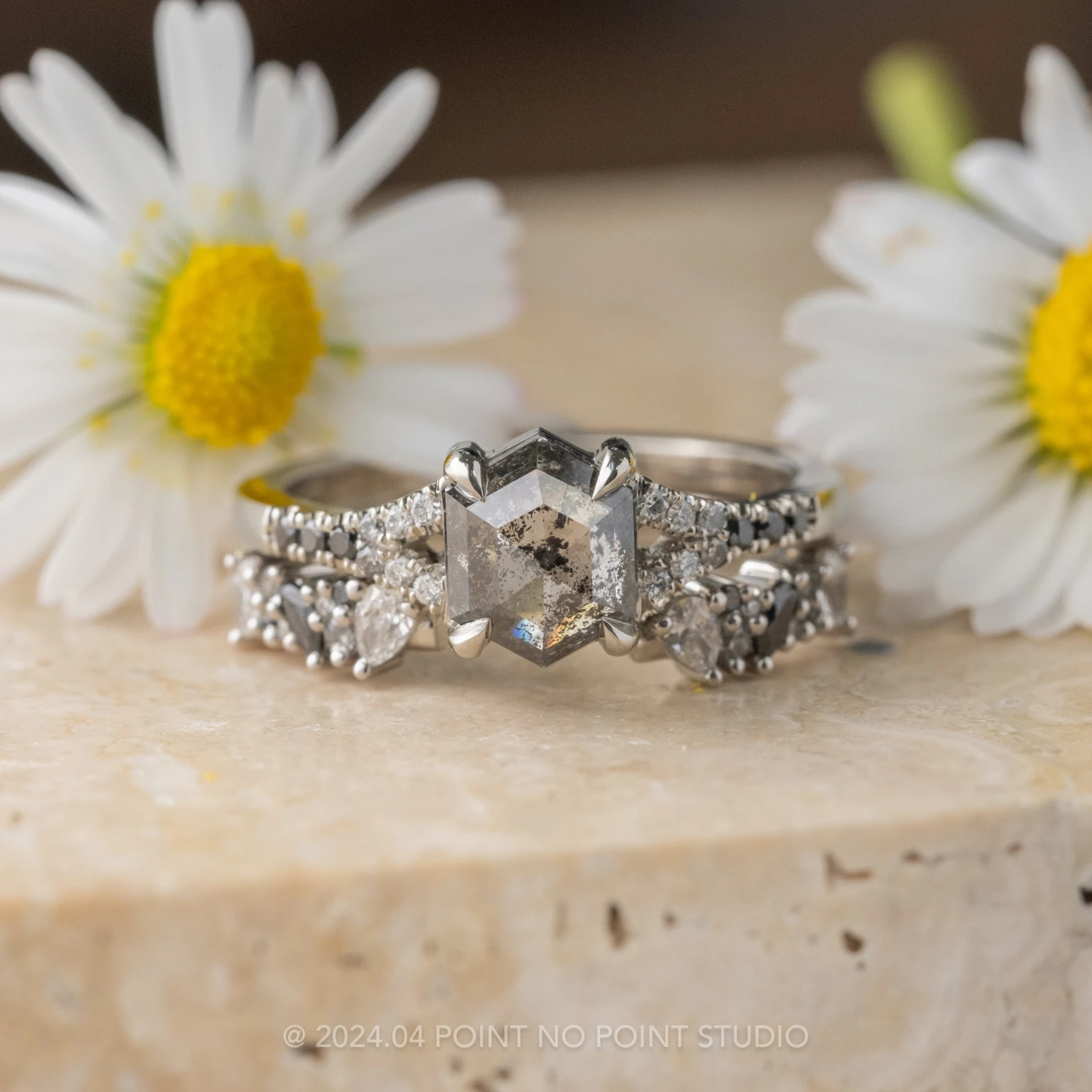 Ombre Diamond Wedding Cuff, Gemini Setting, Platinum 10 Ombre Diamond Wedding Cuff, Gemini Setting, Platinum - Image 10