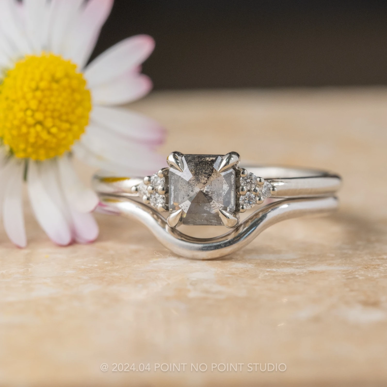 Classic Contour Wedding Band, 14K White Gold 4 Classic Contour Wedding Band, 14K White Gold - Image 4