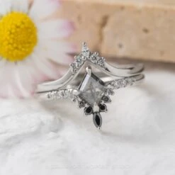 Marquise Diamond Freya Band, 14K White Gold -Point No Point Studio Store 20240412 SFS0115 1