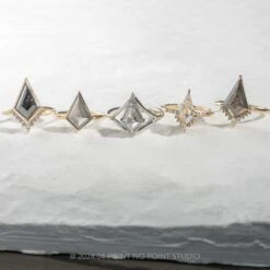 1.71 Carat Kite Moissanite Engagement Ring, Avaline Setting, 14K Yellow Gold -Point No Point Studio Store 20240412 SFS0124 c6817222 b0c7 452b 9083 8861cad72598