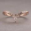 Marquise Diamond Wedding Band, Willa Setting, 14K Rose Gold
