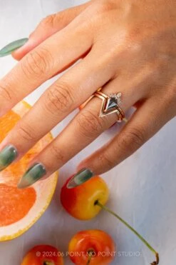 Single Diamond Victoria Wedding Band, 14k Rose Gold -Point No Point Studio Store 20240626 SFS0100 4d2c4b11 0b98 43ad 8904 ff1b8655f768