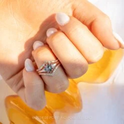 .73 Carat Black Speckled Hexagon Diamond Engagement Ring, Betty Setting, 14k Rose Gold 8 .73 Carat Black Speckled Hexagon Diamond Engagement Ring, Betty Setting, 14k Rose Gold -Point No Point Studio Store 20240808 SFS0060 2bc10ea3 2c5c 4806 bc36 5437798ef3cb