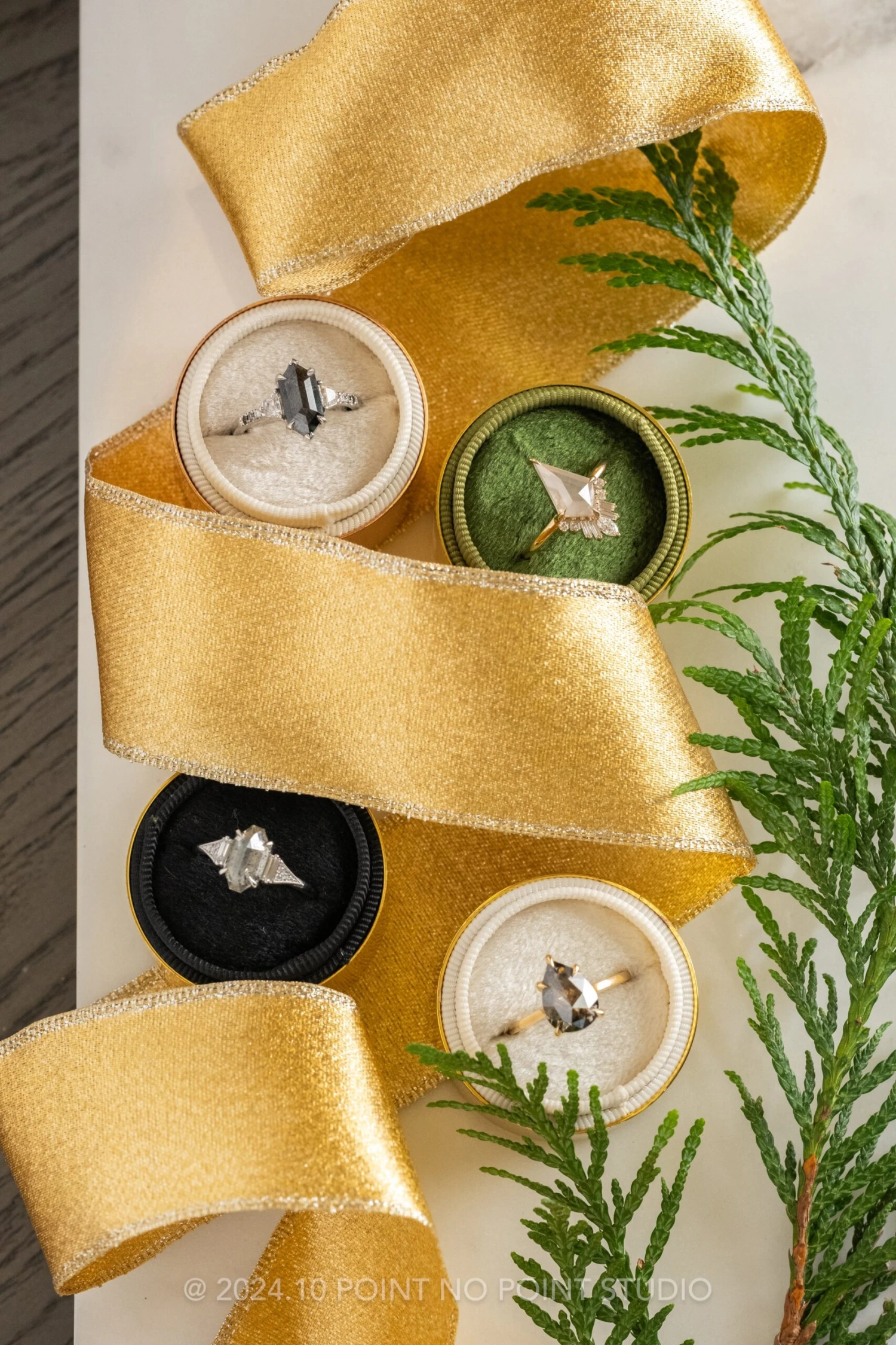 2.48 Carat Icy White Kite Diamond Engagement Ring, Wren Setting, 14K Yellow Gold 4 2.48 Carat Icy White Kite Diamond Engagement Ring, Wren Setting, 14K Yellow Gold - Image 4