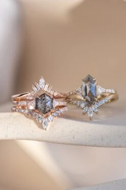 Marquise Diamond Wedding Band, Willa Setting, 14K Rose Gold 22 Marquise Diamond Wedding Band, Willa Setting, 14K Rose Gold -Point No Point Studio Store 20241115 SFS0102 Edit 1