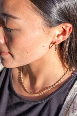 20mm Tube Hoop Earrings, 14k Yellow Gold 15 20mm Tube Hoop Earrings, 14k Yellow Gold -Point No Point Studio Store 20241115 SFS0115