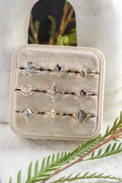 .95 Carat Black Speckled Hexagon Diamond Engagement Ring, Eliza Setting, 14k Rose Gold 10 .95 Carat Black Speckled Hexagon Diamond Engagement Ring, Eliza Setting, 14k Rose Gold -Point No Point Studio Store 20241126 SFS0047 a4bb628d 0533 4275 a1f6 c2e84dc72c35