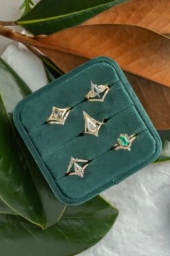 1.34 Carat Hexagon Emerald Engagement Ring, Cadre Setting, 14k Yellow Gold -Point No Point Studio Store 20241126 SFS0057 af0f60b5 ef55 4445 8351 fb04917710b1