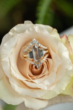 Extra Diamond Wren Wedding Band, 14k Yellow Gold -Point No Point Studio Store 20241126 SFS0072