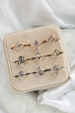 2.04 Carat Salt And Pepper Pear Diamond Engagement Ring, Eliza Setting, 14K Rose Gold -Point No Point Studio Store 20241206 SFS0044 b59096b4 f628 43c0 bbc1 4a85850a586b