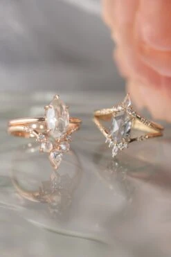 2.41 Carat Icy White Marquise Diamond Engagement Ring, Jane Setting, 14k Rose Gold 11 2.41 Carat Icy White Marquise Diamond Engagement Ring, Jane Setting, 14k Rose Gold -Point No Point Studio Store 20241217 SFS0153