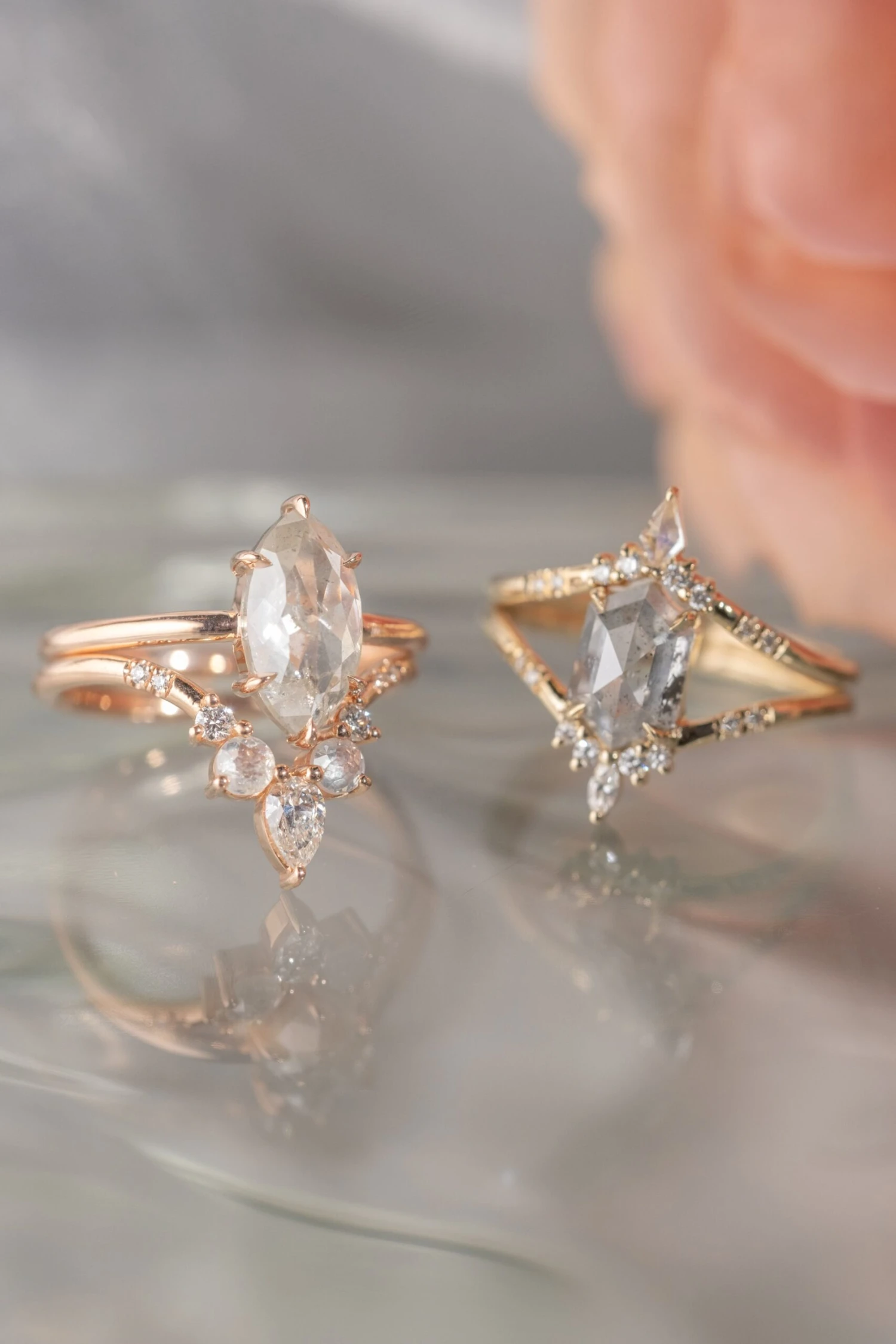 2.41 Carat Icy White Marquise Diamond Engagement Ring, Jane Setting, 14k Rose Gold 5 2.41 Carat Icy White Marquise Diamond Engagement Ring, Jane Setting, 14k Rose Gold - Image 5