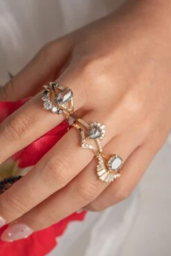 1.72 Carat Salt And Pepper Geometric Diamond Engagement Ring, Lark Setting, 14K Yellow Gold 10 1.72 Carat Salt And Pepper Geometric Diamond Engagement Ring, Lark Setting, 14K Yellow Gold -Point No Point Studio Store 20241217 SFS0210 a84e93ff 6530 493c 97fc ae755f057c32