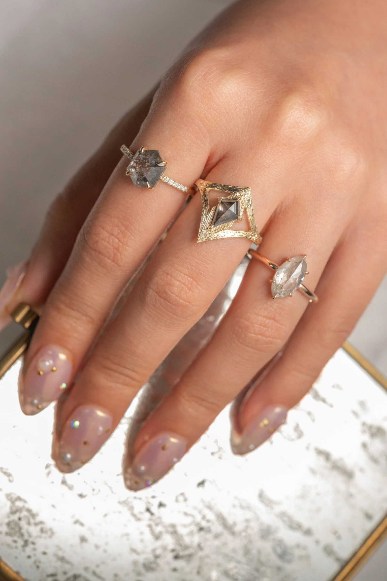 2.41 Carat Icy White Marquise Diamond Engagement Ring, Jane Setting, 14k Rose Gold 4 2.41 Carat Icy White Marquise Diamond Engagement Ring, Jane Setting, 14k Rose Gold - Image 4