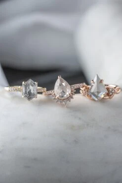 2.96 Carat Icy Grey Kite Diamond Engagement Ring, Leaf Quinn Setting, 14k Rose Gold 8 2.96 Carat Icy Grey Kite Diamond Engagement Ring, Leaf Quinn Setting, 14k Rose Gold -Point No Point Studio Store 20250103 SFS0113 e6db3f8b e1ce 4965 b0f7 da8b162e2be6