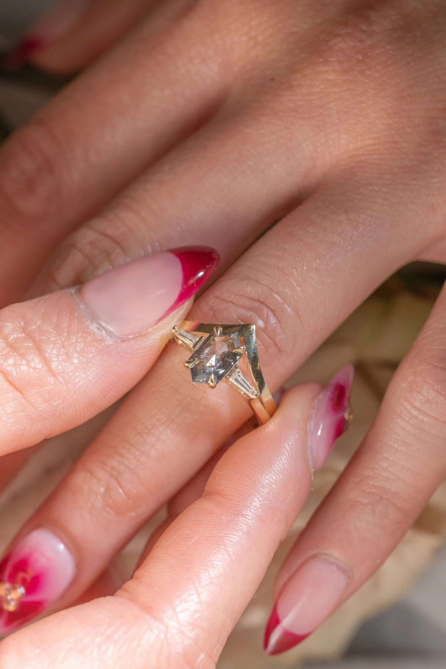 Square Vivian Wedding Band, 14k Yellow Gold 2 Square Vivian Wedding Band, 14k Yellow Gold - Image 2