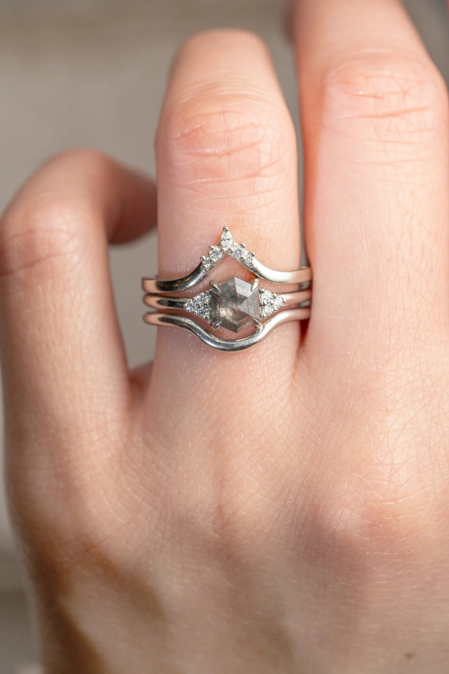 Classic Contour Wedding Band, 14K White Gold 3 Classic Contour Wedding Band, 14K White Gold - Image 3