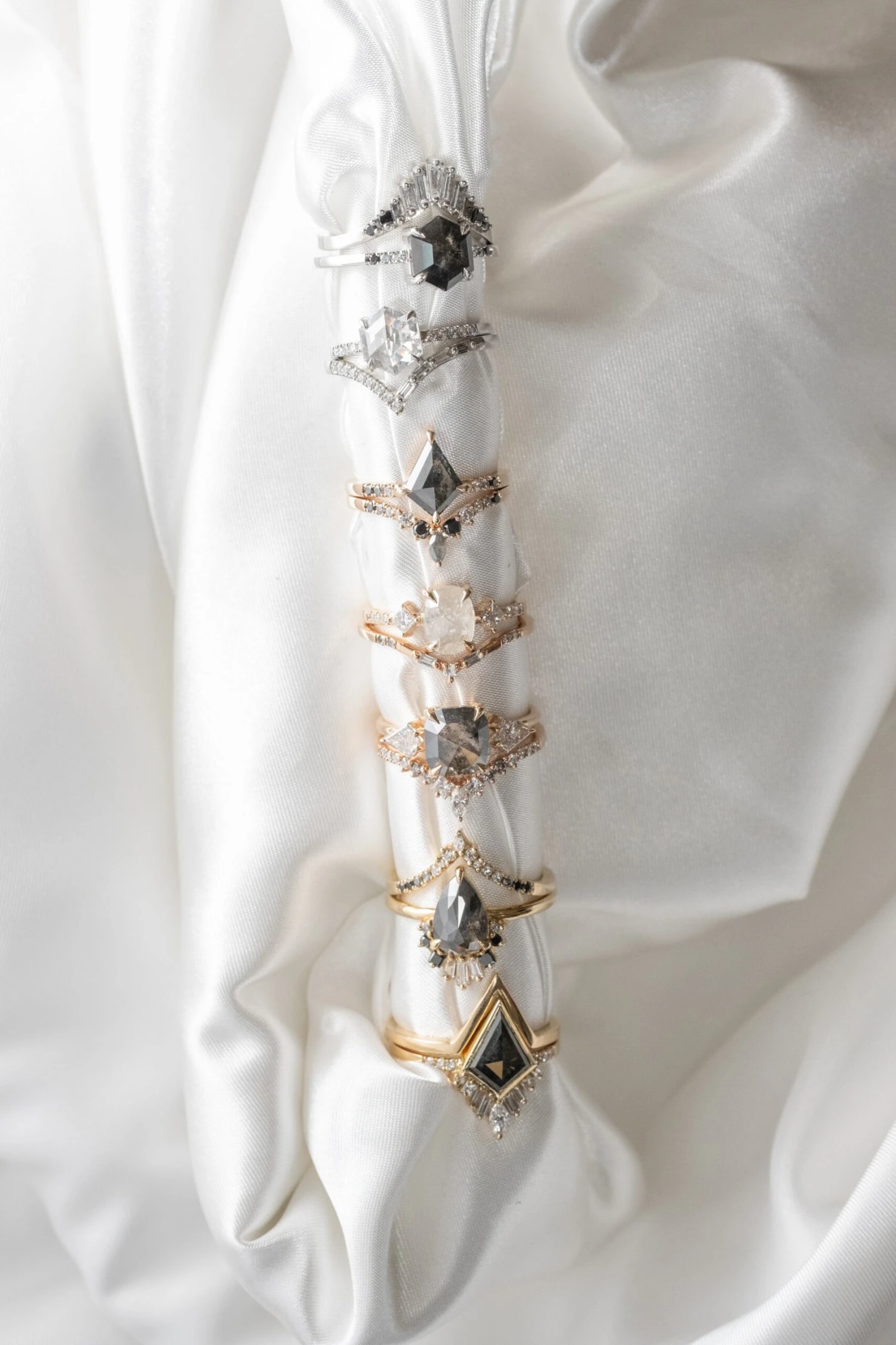 2.59 Carat Black Speckled Asscher Diamond Engagement Ring, Zoe Setting, 14K Peach Gold 6 2.59 Carat Black Speckled Asscher Diamond Engagement Ring, Zoe Setting, 14K Peach Gold - Image 6