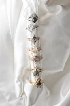 1.64 Carat Icy White Oval Diamond Engagement Ring, Eliza Setting, 14K Peach Gold -Point No Point Studio Store 20250114 SFS0059 d46e0c8a e1f1 4695 85b9 485df0d73c8b