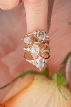1.64 Carat Icy White Oval Diamond Engagement Ring, Eliza Setting, 14K Peach Gold -Point No Point Studio Store 20250114 SFS0103 e190a7a5 a259 4bea 946a a0b13e46982a