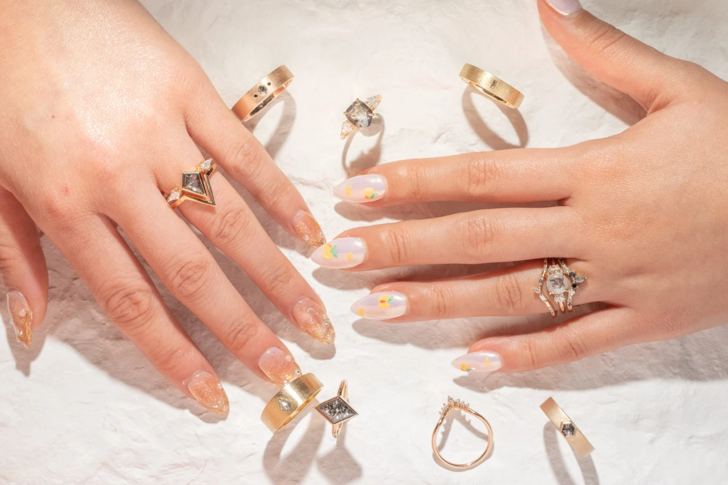 2.59 Carat Black Speckled Asscher Diamond Engagement Ring, Zoe Setting, 14K Peach Gold 9 2.59 Carat Black Speckled Asscher Diamond Engagement Ring, Zoe Setting, 14K Peach Gold - Image 9