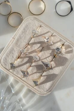 1.16 Carat Clear Geo Pear Diamond Engagement Ring, Aziza Setting, 14K Peach Gold -Point No Point Studio Store 20250124 SFS0045 8c279065 2a1d 4aa1 92c9 a4dc4bc7063e