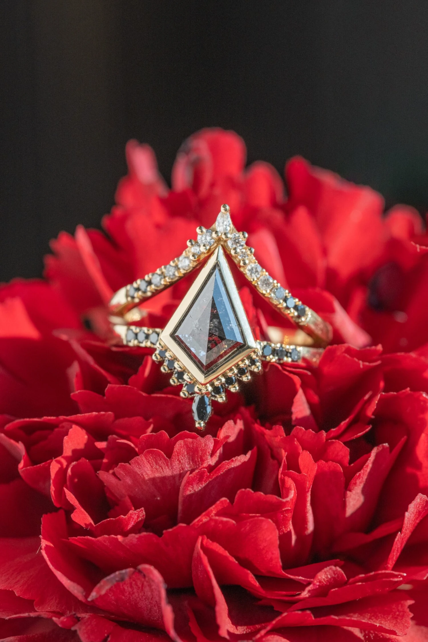 Ombre Diamond Wedding Band, Robin Setting, 14K Yellow Gold 11 Ombre Diamond Wedding Band, Robin Setting, 14K Yellow Gold - Image 11