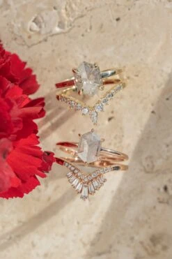 1.91 Carat Icy White Hexagon Diamond Engagement Ring, Jane Setting, 14k Rose Gold -Point No Point Studio Store 20250124 SFS0060 202811b8 b9a0 431a a822 989266c9ff8c