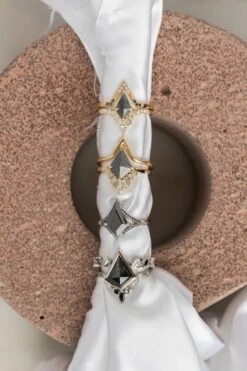 2.10 Carat Black Speckled Kite Diamond Engagement Ring, Wren Setting, 14K Yellow Gold -Point No Point Studio Store 20250131 SFS0002 8015b1ef c3bd 40a8 b313 68327441b34e