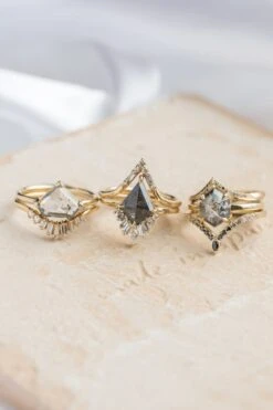 1.73 Carat Salt And Pepper Hexagon Diamond Engagement Ring, Jane Setting, 14k Yellow Gold 9 1.73 Carat Salt And Pepper Hexagon Diamond Engagement Ring, Jane Setting, 14k Yellow Gold -Point No Point Studio Store 20250131 SFS0007 515ba8f4 4712 4951 9c76 acbc02c14c50