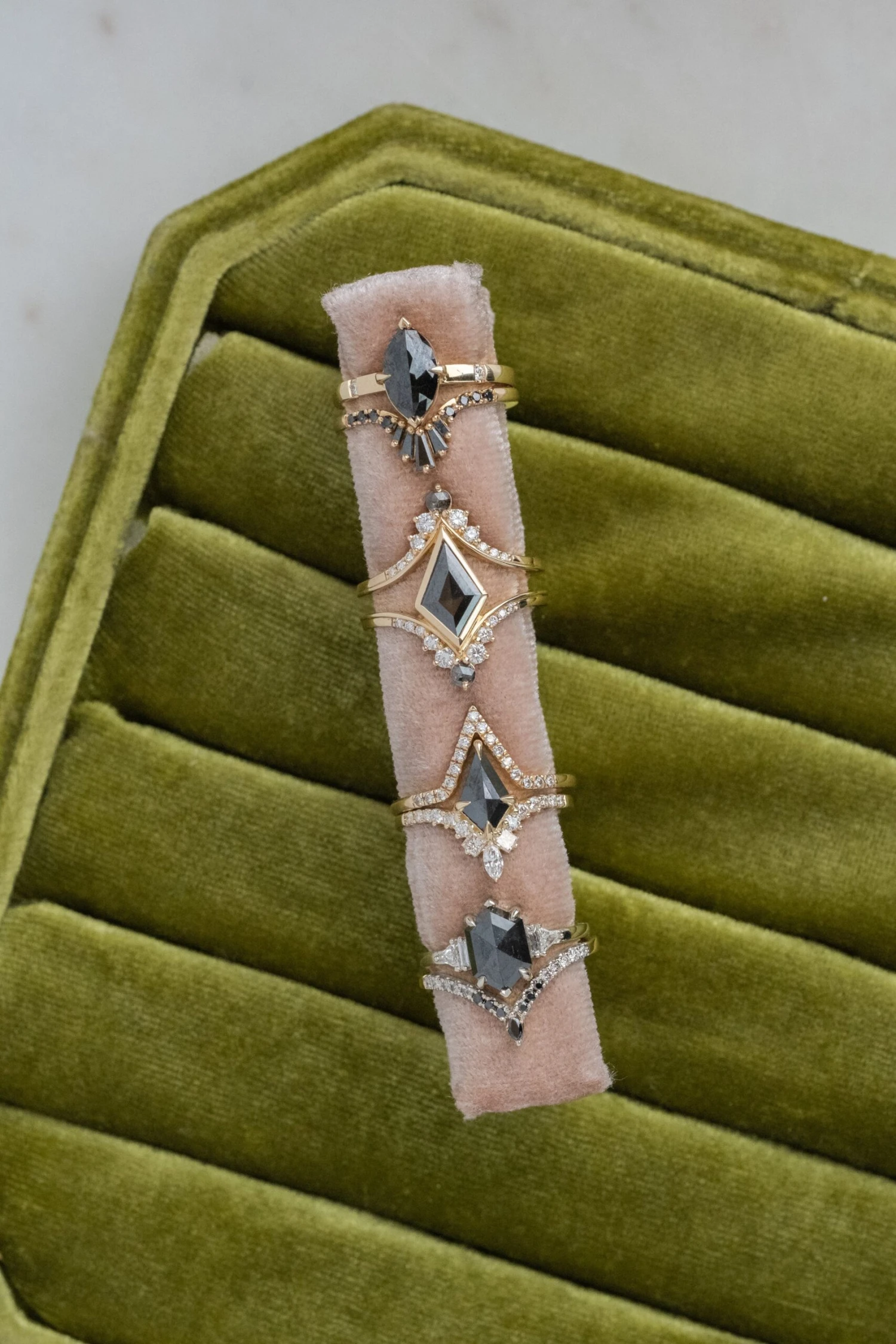 Marquise Ombre Diamond Vivian Wedding Band, 14K White Gold 5 Marquise Ombre Diamond Vivian Wedding Band, 14K White Gold - Image 5