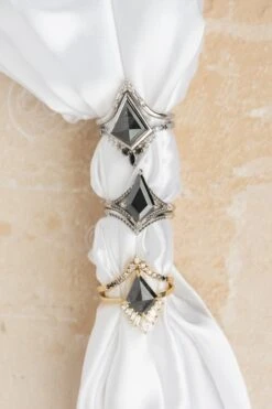 2.10 Carat Black Speckled Kite Diamond Engagement Ring, Wren Setting, 14K Yellow Gold -Point No Point Studio Store 20250131 SFS0021 ee52d7f7 71e3 45a4 b135 18251f22f158