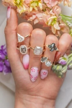 4.57 Carat Icy White Cushion Diamond Engagement Ring, Jane Setting, 14K Yellow Gold -Point No Point Studio Store 20250219 SFS0111 98001c81 89ad 4d11 b36a 25ead36be38e