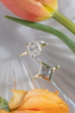 2.20 Carat Radiant Moissanite Engagement Ring, Lark Setting, 14k Yellow Gold 9 2.20 Carat Radiant Moissanite Engagement Ring, Lark Setting, 14k Yellow Gold -Point No Point Studio Store 20250307 SFS0061