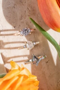 1.03 Carat Icy White Hexagon Diamond Engagement Ring, Eliza Setting, 14K Yellow Gold 9 1.03 Carat Icy White Hexagon Diamond Engagement Ring, Eliza Setting, 14K Yellow Gold -Point No Point Studio Store 20250307 SFS0064