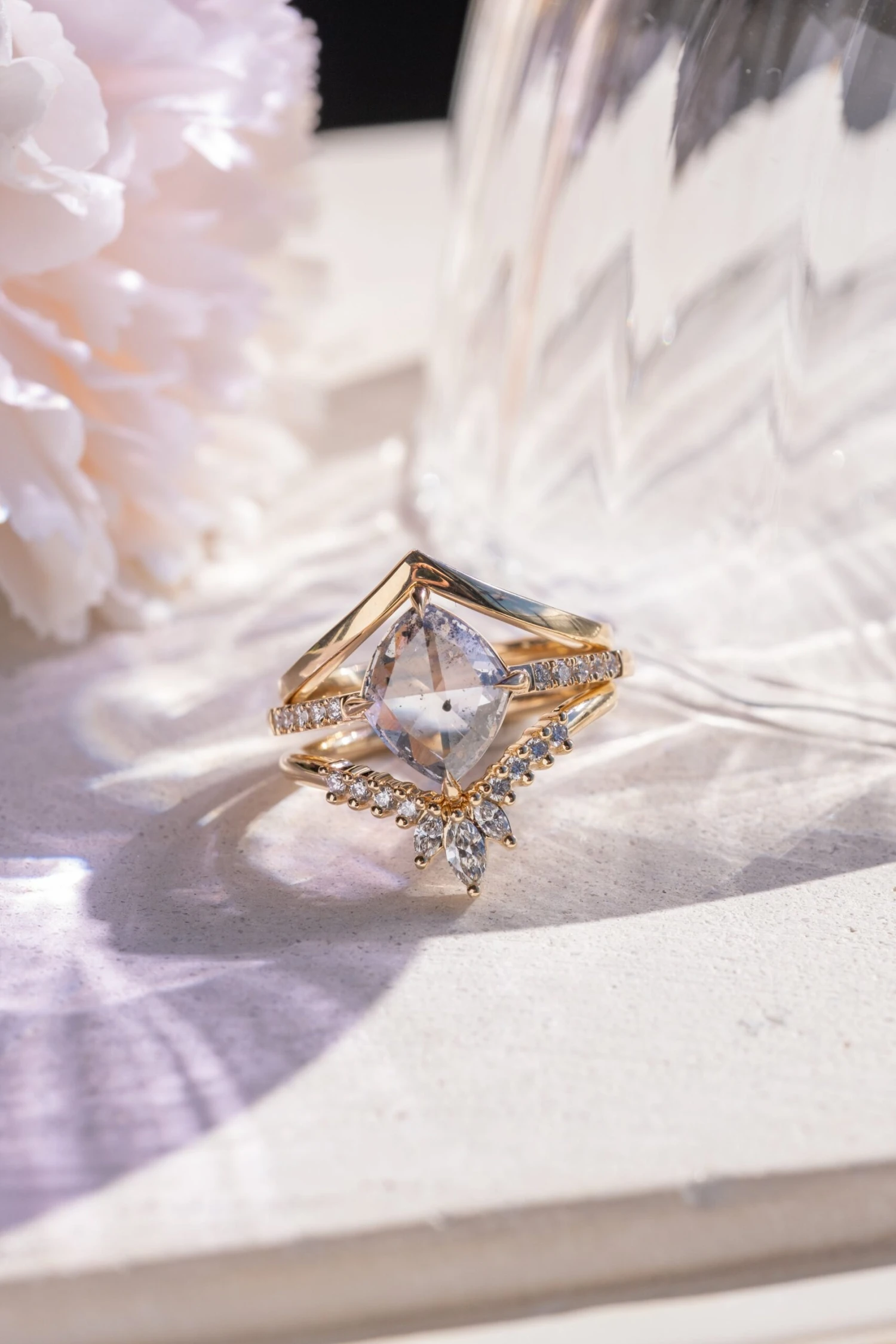 Square Vivian Wedding Band, 14k Yellow Gold 9 Square Vivian Wedding Band, 14k Yellow Gold - Image 9