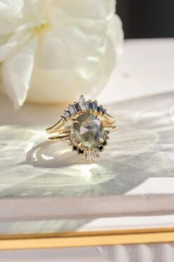 Diamond Wedding Band, Ombre Wren Setting, 14k Yellow Gold 8 Diamond Wedding Band, Ombre Wren Setting, 14k Yellow Gold -Point No Point Studio Store 20250314 SFS0069 0ff320d9 8615 4c42 9227 828c07597ec0