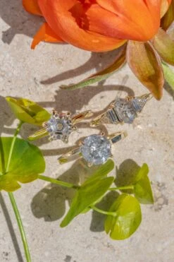 2.02 Carat Hexagon Moissanite Engagement Ring, Madeline Setting, 14k Yellow Gold -Point No Point Studio Store 20250418 SFS0048 d2beb5ab 7197 4b42 b319 111fd6b6306b