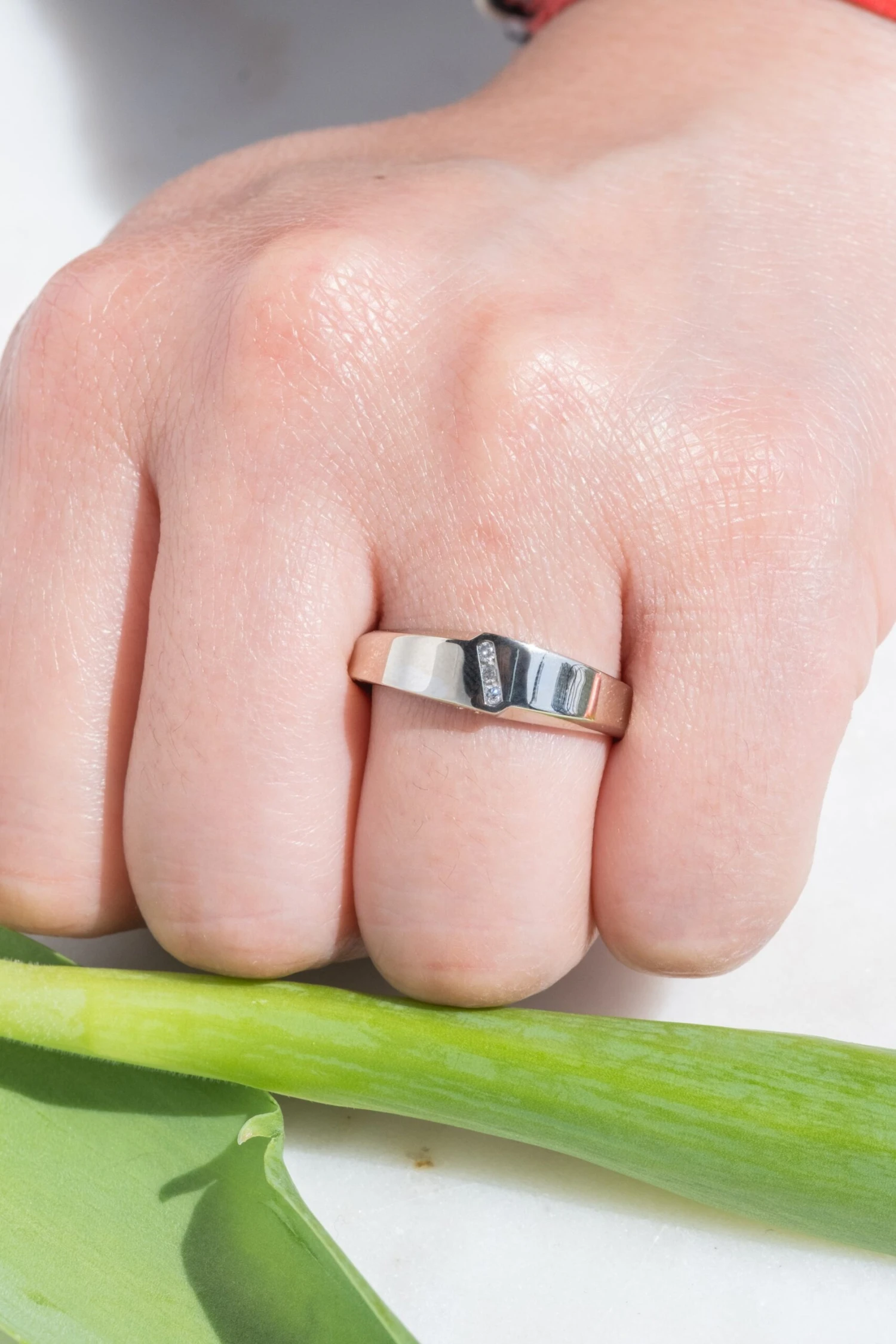 Salt And Pepper Diamond Mens Wedding Ring, Platinum 3 Salt And Pepper Diamond Mens Wedding Ring, Platinum - Image 3