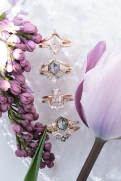 1.68 Carat Lozenge Moissanite Engagement Ring, Avaline Setting, 14k Rose Gold -Point No Point Studio Store 20250502 SFS0098 6f896ee5 d29f 4f9d a690 5df5fc2b49d4