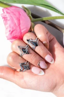 .97 Carat Black Speckled Kite Diamond Engagement Ring, Ombre Avaline Setting, Platinum 10 .97 Carat Black Speckled Kite Diamond Engagement Ring, Ombre Avaline Setting, Platinum -Point No Point Studio Store 20250502 SFS0114 2fdad00a 34e4 42bf a386 cd49d77dd62f