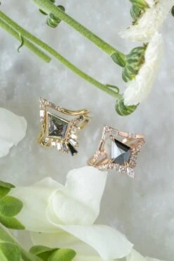 1.41 Carat Black Kite Diamond Engagement Ring, Willa Setting, 14K Rose Gold -Point No Point Studio Store 20250516 SFS0061 df14f9b9 fe11 4575 adf4 1977a86c2447