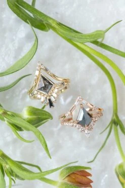 1.41 Carat Black Kite Diamond Engagement Ring, Willa Setting, 14K Rose Gold -Point No Point Studio Store 20250516 SFS0062 5c543797 9e5a 4c49 a33e 5ee108afe774