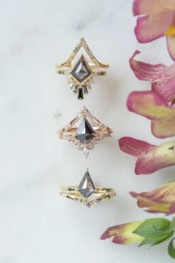 1.41 Carat Black Kite Diamond Engagement Ring, Willa Setting, 14K Rose Gold -Point No Point Studio Store 20250516 SFS0064 f46bd3f8 f299 474d b453 d951b0943269